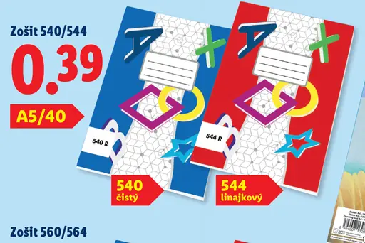 Zošit 540, čistý, formát A5