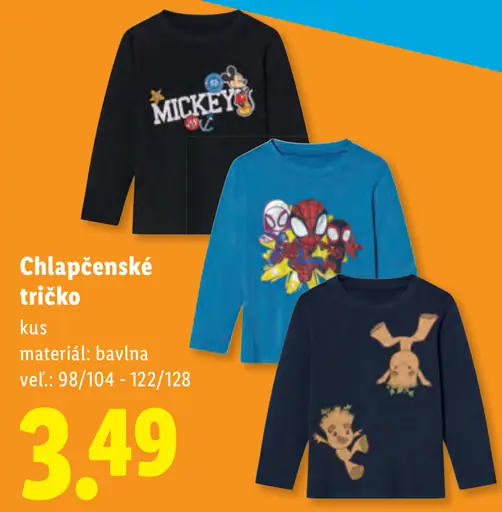 Lupilu chlapčenské tričko, bavlna, rôzne motívy, veľkosti 98/104 – 122/128