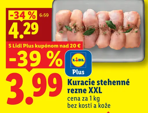 Kuracie stehenné rezne XXL bez kosti a kože