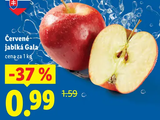 Červené jablká Gala