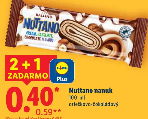 Ballino Nuttano orieškovo-čokoládový nanuk