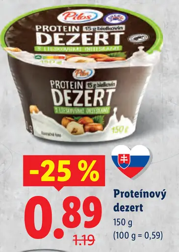 Pilos Proteínový dezert s lieskovými orechmi