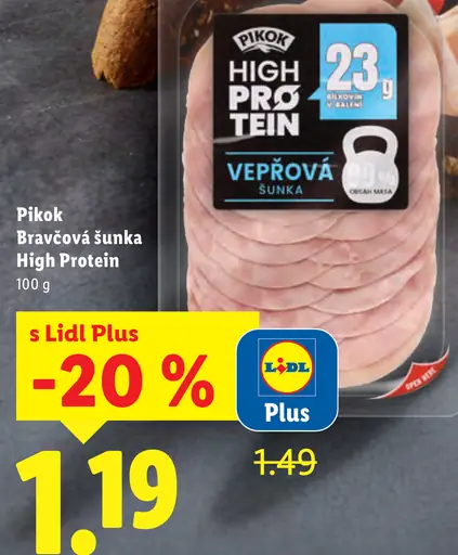 Pikok bravčová šunka High Protein