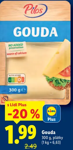 Pilos Gouda plátky
