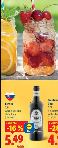 Fernet rôzne druhy