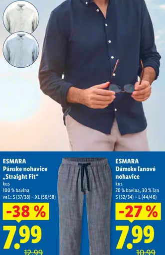 Esmara pánske nohavice „Straight Fit“