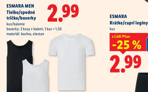 ESMARA MEN tielko