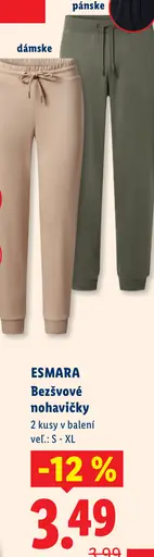 ESMARA bezšvové nohavičky