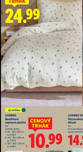 Livarno mušelínová napínacia plachta, veľkosť C