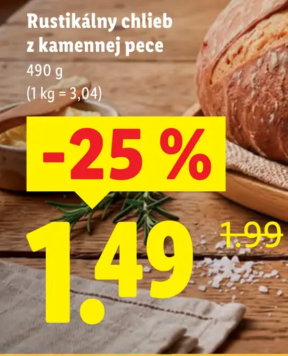 Rustikálny chlieb z kamennej pece