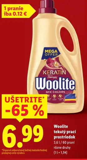 Woolite tekutý prací prostriedok Mix Colors