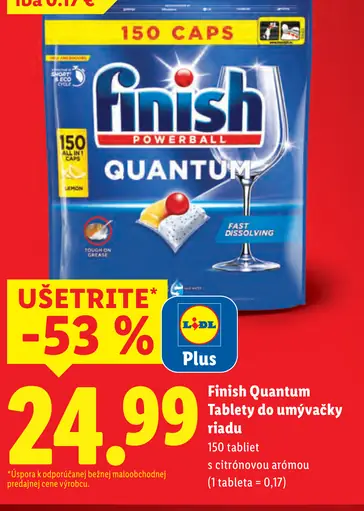 Finish Quantum Lemon tablety do umývačky riadu