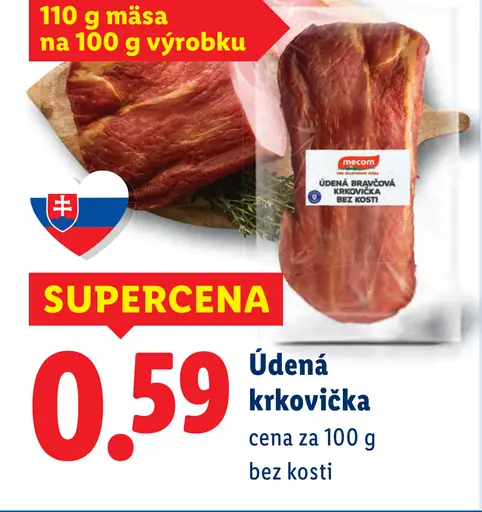 Bravčová krkovička bez kosti, plátky