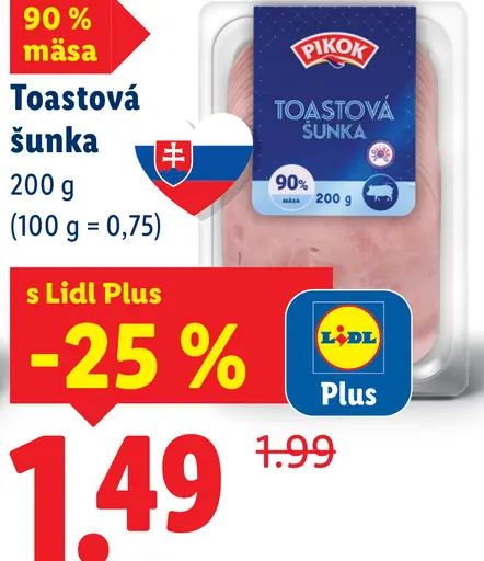 Pikok Toastová šunka
