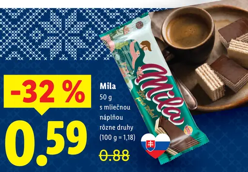 Mila s mliečnou náplňou rôzne druhy