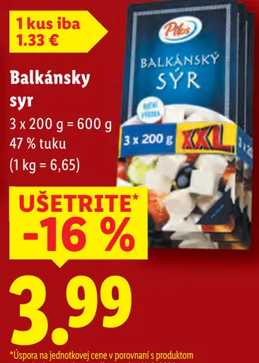 Pilos Balkánsky syr