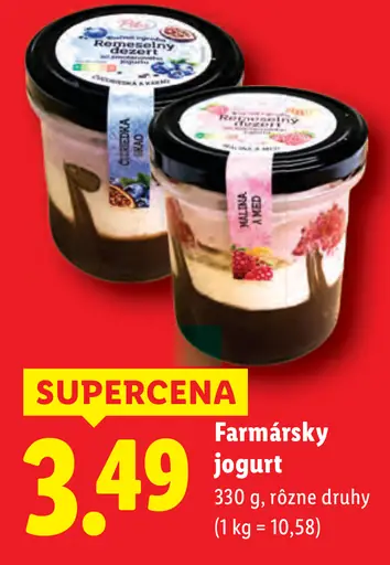 Farmársky jogurt, rôzne druhy