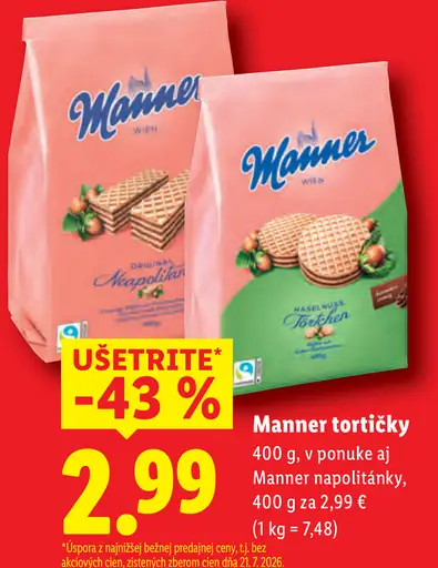 Manner Tortičky