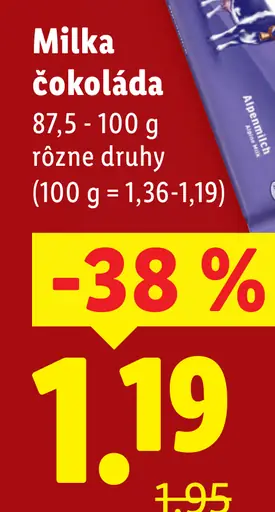 Milka Mliečna čokoláda