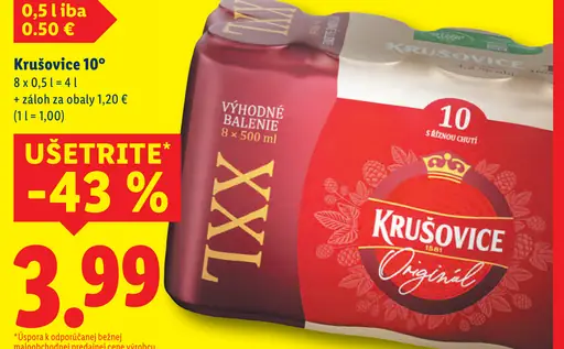 Krušovice Original 10° plechovka