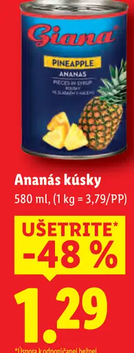 Giana ananásové plátky