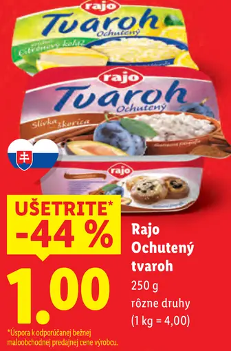Rajo ochutený tvaroh rôzne druhy