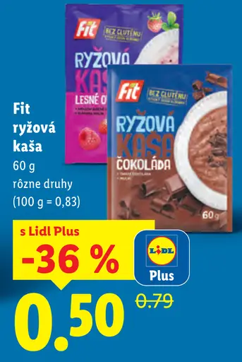 Kaša ryžová rôzne druhy Fit