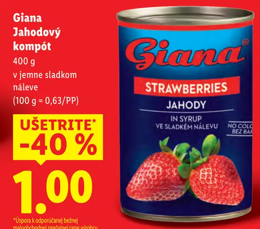 Giana jahody v sladkom náleve