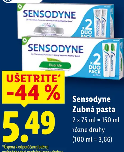 Sensodyne zubná pasta