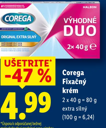 Corega Fixação krém extra silný