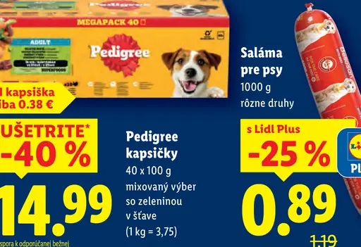 Pedigree kapsičky, mixovaný výber so zeleninou v šťave