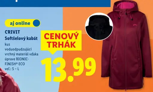 CRIVIT softšelový kabát, vodeodolný vrchný materiál s úpravou BIONIC-FINISH ECO