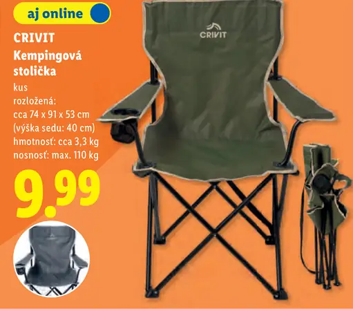 Crivit kempingová stolička