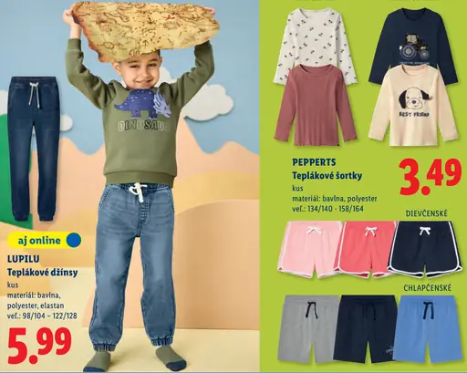 Pepperts teplákové šortky, dievčenské; materiál bavlna a polyester
