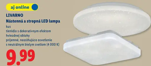 LIVARNO nástenná a stropná LED lampa s dekoratívnym efektom hviezdnej oblohy