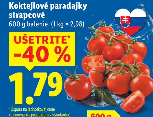 Paradajky koktejlové strapcové