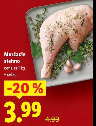 Morčacie stehno v celku