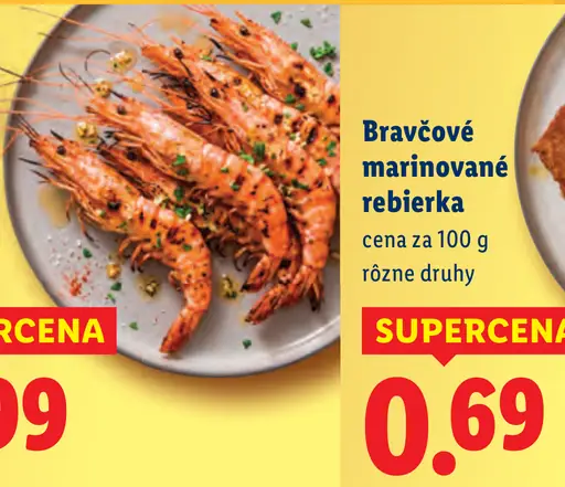 Bravčové marinované rebierka, rôzne druhy