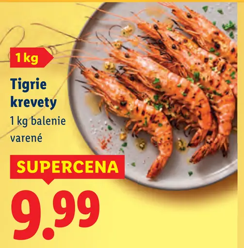 Tigrie krevety varené