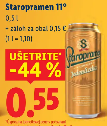 Staropramen 11° plechovka
