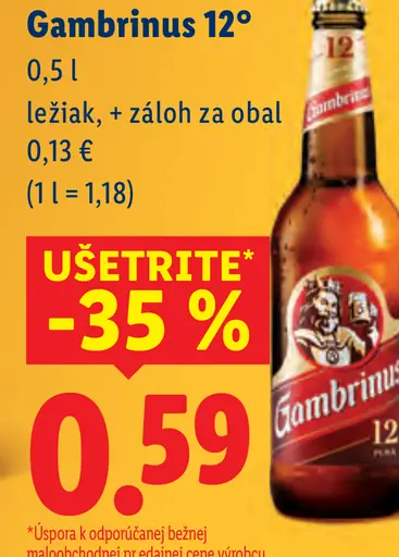 Gambrinus 12° plechovka
