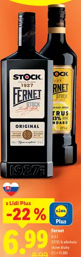 Stock Fernet rôzne druhy