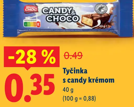 Mister Choc tyčinka s candy krémom