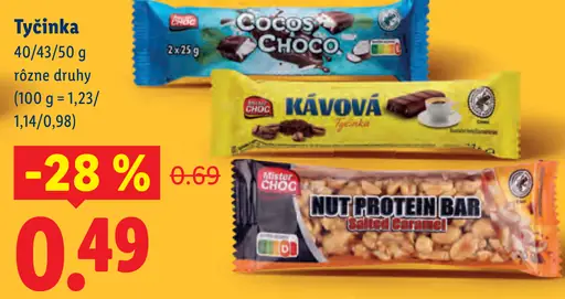 Mister Choc Cocós Choco tyčinka
