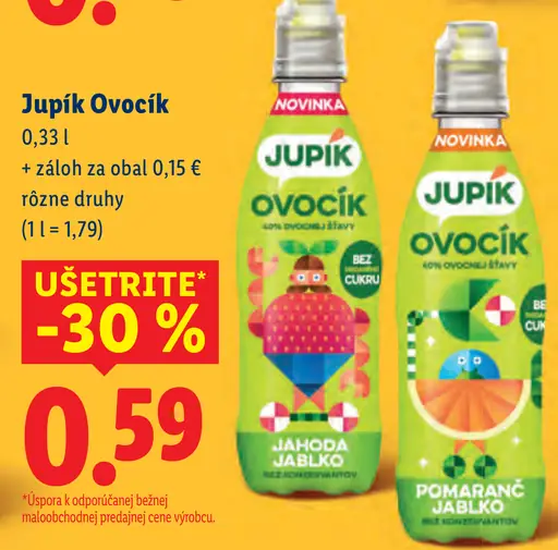 Jupík Ovocík rôzne druhy