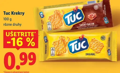 Tuc krekry rôzne druhy