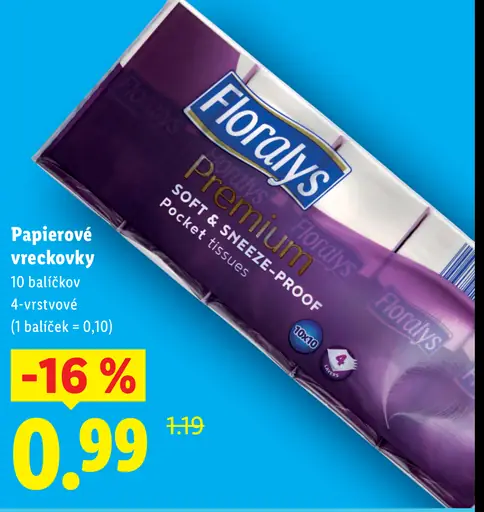 Floralys papierové vreckovky Soft & Sneeze-Proof