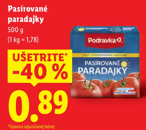 Podravka Pasírované paradajky