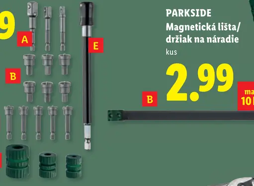 Parkside Magnetická lišta/držiak na náradie