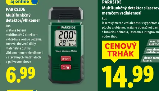 Parkside Multifunkčný detektor s laserovým meračom vzdialenosti